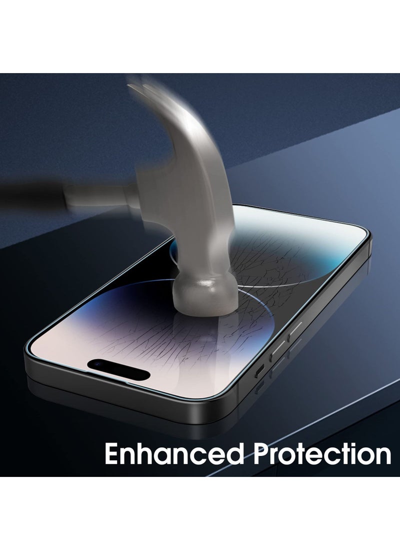 BORTONY Privacy Screen Protector Compatible with 14 Pro Max Privacy [9H Hardness] [Anti-scratch] Anti-spy Tempered Glass Film for Apple iPhone 14 Pro Max - Image 4
