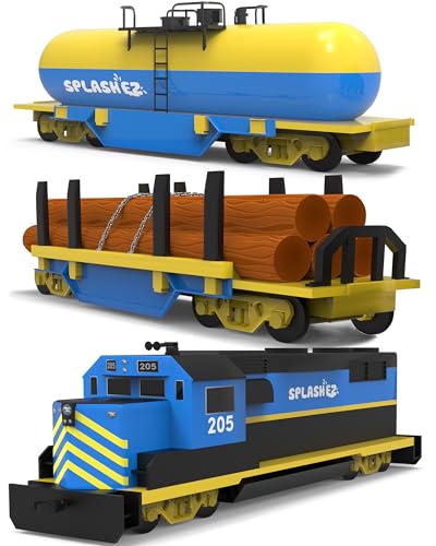 SplashEZ Train Toys for Bath Mold Free Bath Toys for Kids Toddlers with No Hole for Water Train Set Ideal Size for Little Hands Safe Durable for Baby Tub Pool Fun for Boys Girls Ages 0 Up - Image 1