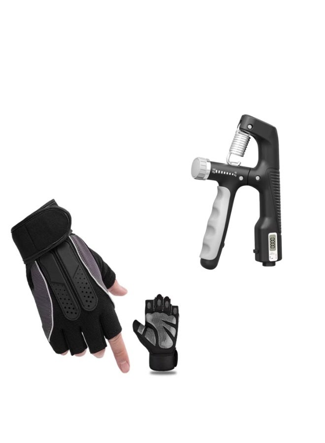 2pcs-Weight Lifting Gloves,Grip Strength Trainer,Suitable For Fitness Training Weightlifting，Hand Strengthening Devices For Muscle Building And Injury Recovery - Image 1