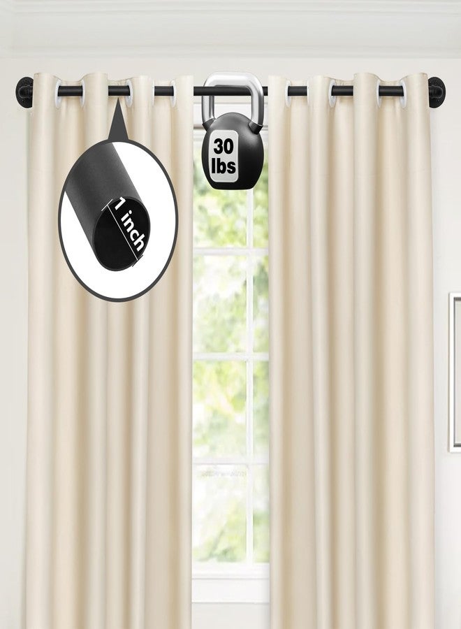 Refrze Industrial Blackout Curtain Rod, 34-48 Inch, 1 Inch Diameter, Heavy Duty, Adjustable, Wrap Around, Black - Image 5