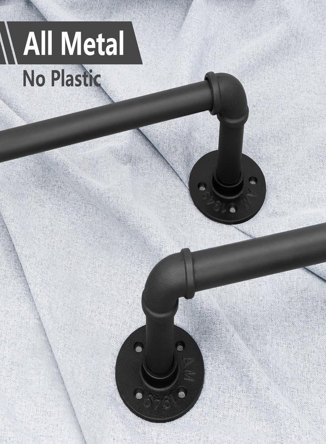 Refrze Industrial Blackout Curtain Rod, 34-48 Inch, 1 Inch Diameter, Heavy Duty, Adjustable, Wrap Around, Black - Image 3