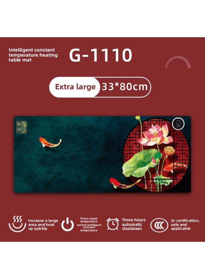 Heating Mouse Pad Warm Table Mat Hand Warmer Office Warm Table Mat Heating Heating Table Mat Hand Warmer-Color:330*800 [heating Pad]]-Pattern:G-1110 - Image 1