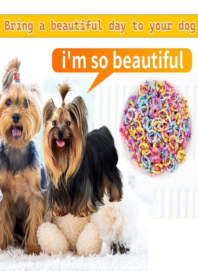 Hopkell 300 Pcs Rubber Bands for Pet, Small Rubber Bands for Hair, Dog Hair Bows, Hair Accessories for Small Dog, Grooming Hair Accessories - Image 5