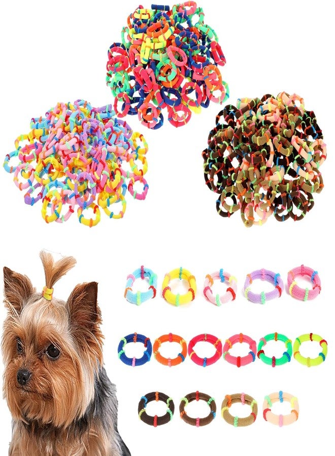 Hopkell 300 Pcs Rubber Bands for Pet, Small Rubber Bands for Hair, Dog Hair Bows, Hair Accessories for Small Dog, Grooming Hair Accessories - Image 1