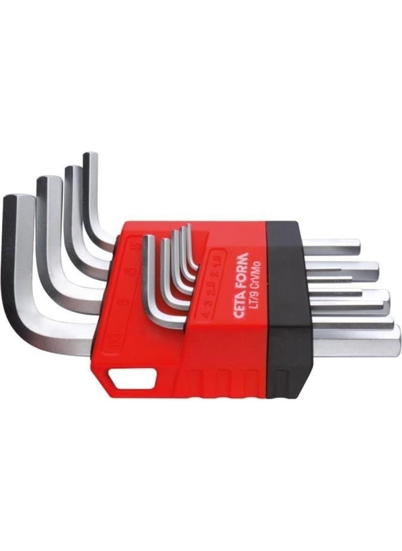 Ceta Form Lt/9 L Allen Key Set Short Type Nickel 9 Pieces 