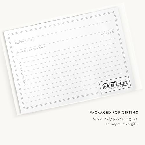 Dashleigh Recipe Cards 4x6 Double Sided, 50 Modern Minimalist Recipe Cards with Lines, Thick Cardstock for Recipe Box and Binder, Blank Kitchen Cards for Bridal Shower, Wedding, Housewarming Gift - Image 3