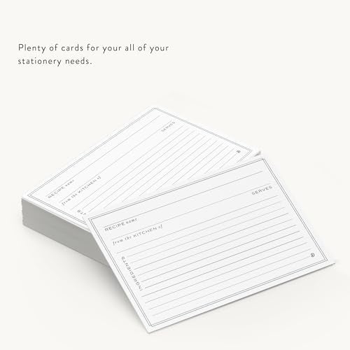 Dashleigh Recipe Cards 4x6 Double Sided, 50 Modern Minimalist Recipe Cards with Lines, Thick Cardstock for Recipe Box and Binder, Blank Kitchen Cards for Bridal Shower, Wedding, Housewarming Gift - Image 5