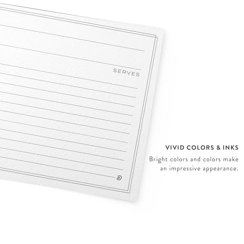 Dashleigh Recipe Cards 4x6 Double Sided, 50 Modern Minimalist Recipe Cards with Lines, Thick Cardstock for Recipe Box and Binder, Blank Kitchen Cards for Bridal Shower, Wedding, Housewarming Gift - Image 2