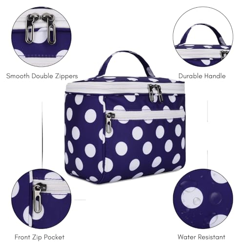 KUKLAR Polyester Waterproof Multifunctional Small Cosmetic Bag for Women, Makeup Bag for Travel, Cosmetic Bag Pouch,Makeup Organizer Perfectly Fit in Any Suitcase Or Big Bag (Blue) - Image 3