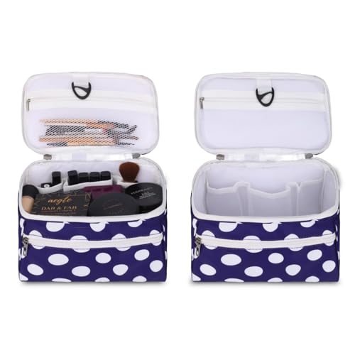 KUKLAR Polyester Waterproof Multifunctional Small Cosmetic Bag for Women, Makeup Bag for Travel, Cosmetic Bag Pouch,Makeup Organizer Perfectly Fit in Any Suitcase Or Big Bag (Blue) - Image 4