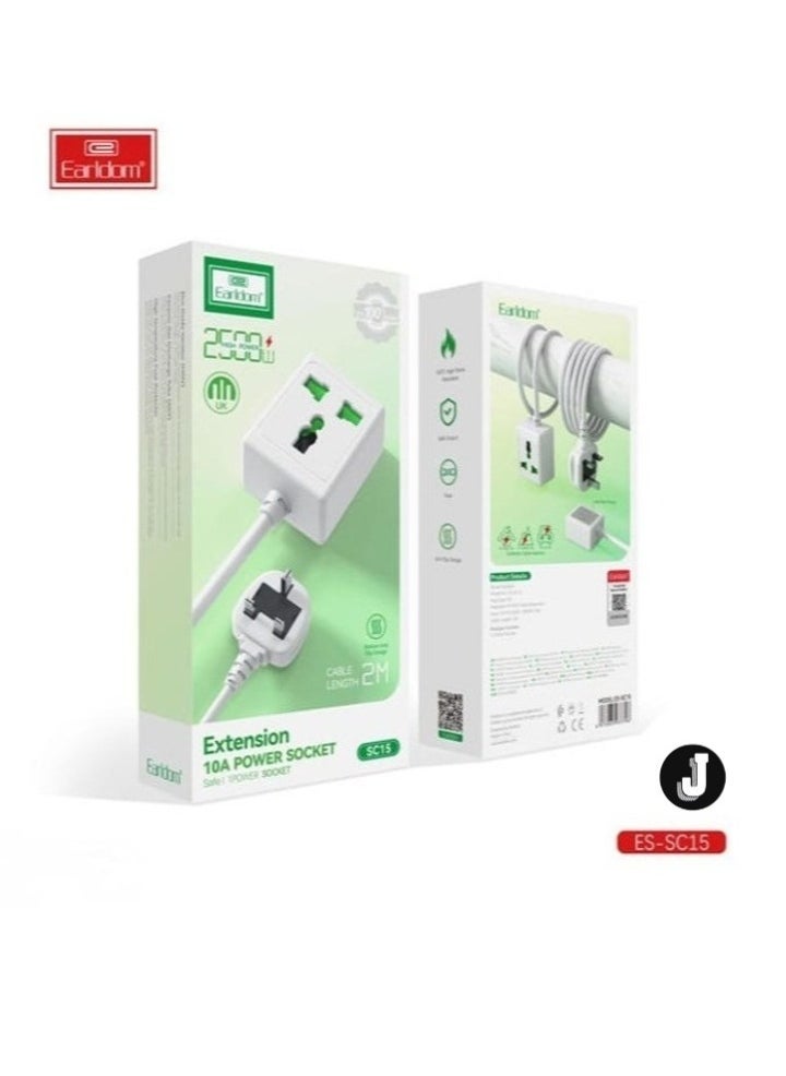 JAJEEK "NEW ES-SC15 Extension Cable – 10A 2500W, 2M"  - Image 5