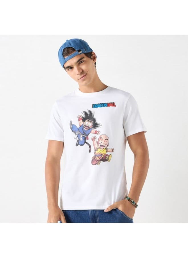 SP Characters Dragon Ball Z Print Crew Neck T-shirt with Short Sleeves  - Image 2