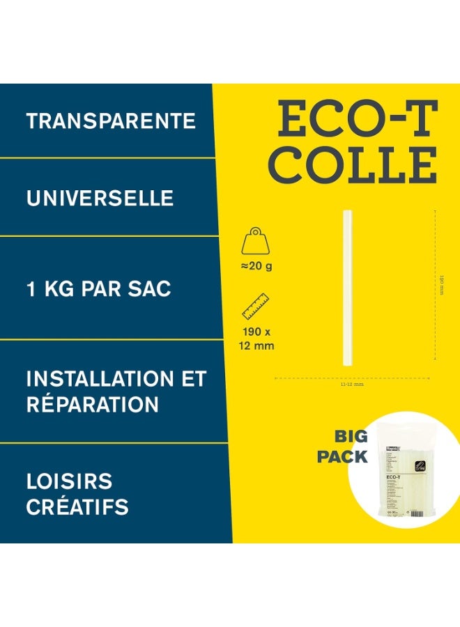 Rapid ECO-T 12mm x 190mm Hot Glue Sticks – Transparent, Fast Drying, 1kg Pack, 52 Sticks, Compatible with Rapid Glue Guns - Image 3