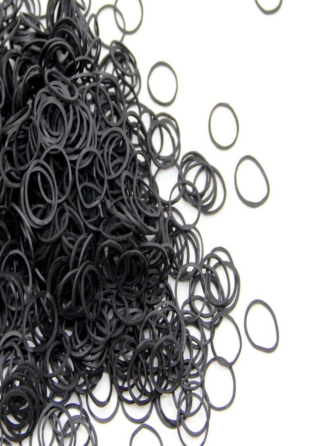 BEBEEPOO Mini Rubber Black Elastic Hair Ties Bands with a Box, BEBEEPOO 2500pcs Small Black Rubber Bands for Hair, Soft - No Damage - STRONG - REUSEABLE (2500pcs black) - Image 2