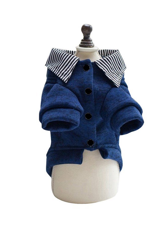 Loquat Korean Style 2-Leg Woolen Sweater Coat Blue XXLyard - Image 1