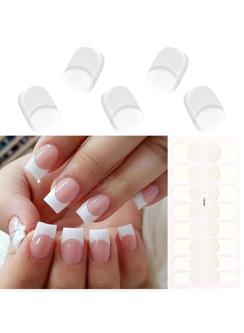 Goolsky أغطية أظافر جل شبه معالجة بلمسة لامعة، شكل غير منتظم، بدون رائحة، موضوع الحب، للاستخدام الفردي، سطح بلاستيكي، تزيين بريق، ذاتية اللصق - ألوان صلبة متنوعة - Image 5