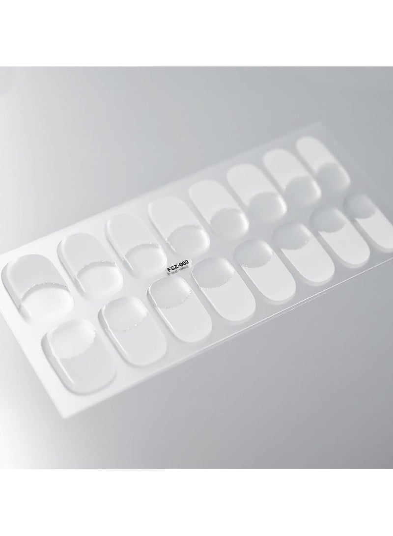 Goolsky أغطية أظافر جل شبه معالجة بلمسة لامعة، شكل غير منتظم، بدون رائحة، موضوع الحب، للاستخدام الفردي، سطح بلاستيكي، تزيين بريق، ذاتية اللصق - ألوان صلبة متنوعة - Image 4