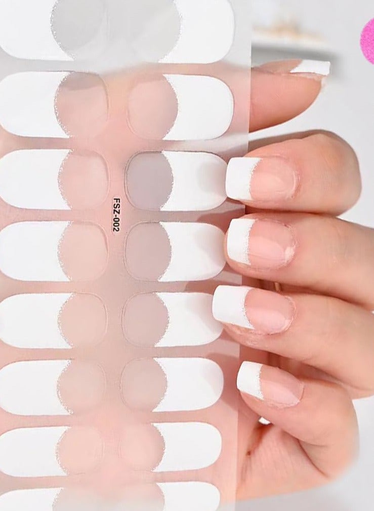 Goolsky أغطية أظافر جل شبه معالجة بلمسة لامعة، شكل غير منتظم، بدون رائحة، موضوع الحب، للاستخدام الفردي، سطح بلاستيكي، تزيين بريق، ذاتية اللصق - ألوان صلبة متنوعة - Image 3