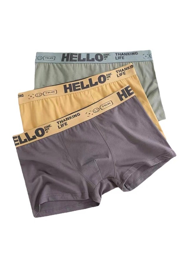 Zeemey - Zeemey 5 Pack Hello Men’s Sort Boxer Briefs & Trunks,Breathable Stretch Cotton Moisture-Wicking Underwear,Modern Fit Low Rise - Image 1