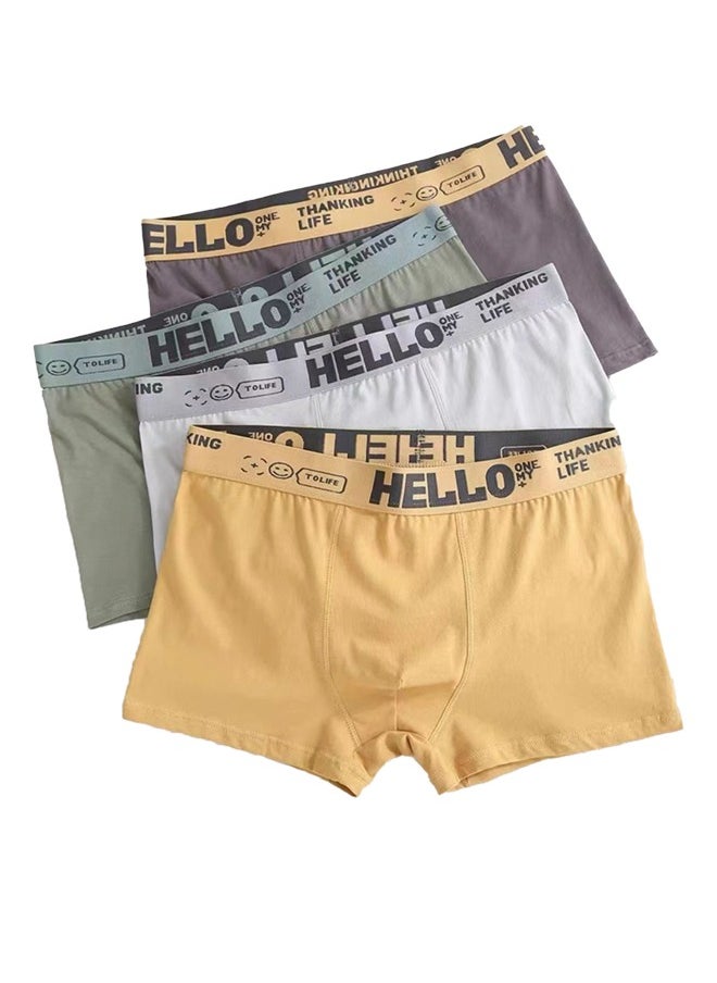Zeemey - Zeemey 5 Pack Hello Men’s Sort Boxer Briefs & Trunks,Breathable Stretch Cotton Moisture-Wicking Underwear,Modern Fit Low Rise - Image 1