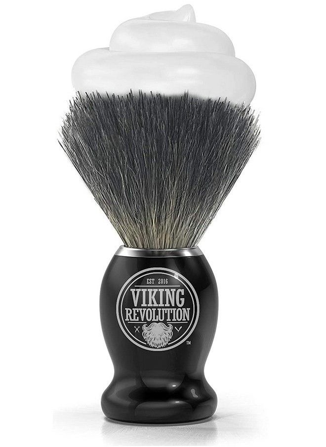 Viking Revolution - Badger Hair Shaving Brush Shave Brush For Wet Shave Using Shaving Cream & Soap Best Shave Of Your Life For Safety Razor Double Edge Razor Straight Razor Or Shaving Razor - Image 1