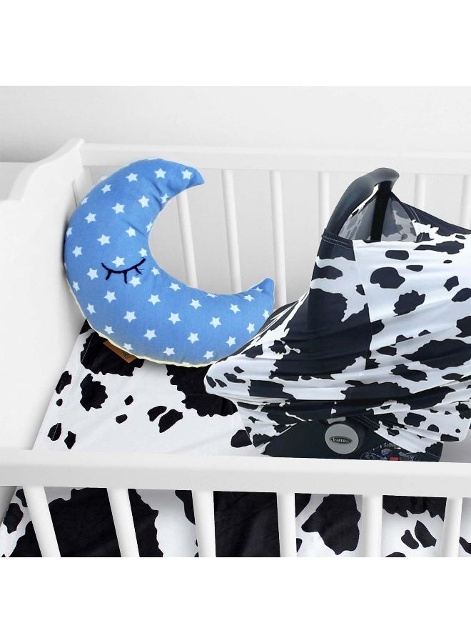 Dear Baby Gear Holstein Black and White Cow Stretch Fit Baby Car Seat Canopy - Image 2