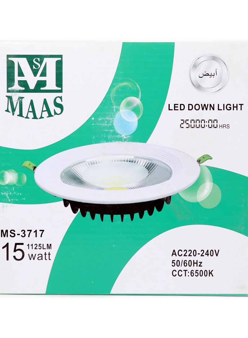 ماس مصباح إضاءة داخلية بقوة 15 واط  لون أبيض - Image 1