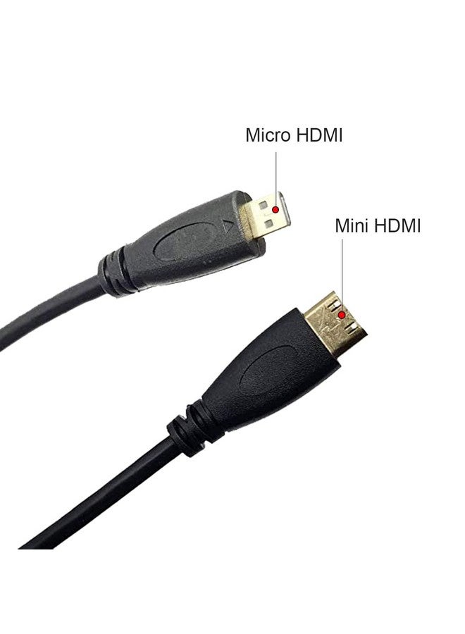 Seadream كابل محول موصل Micro HDMI من النوع D ذكر إلى Mini HDMI من النوع C ذكر (3.3 قدم، عبوة واحدة) - Image 4