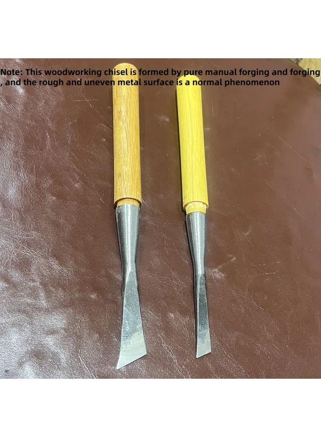 2pc 9mm 19mm Handcrafted Metal Wood Carving Knives Professional Woodworking Tools - Image 1
