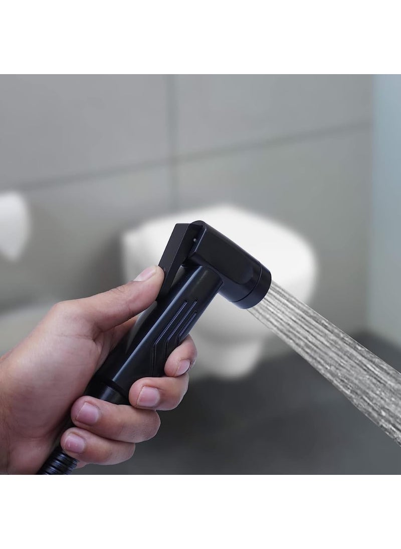 IRIS - iRiS Health Faucet with Stand & Hose Pipe for Bathroom, Handheld Bidet Sprayer Set, Water Spray (Black) - Image 1