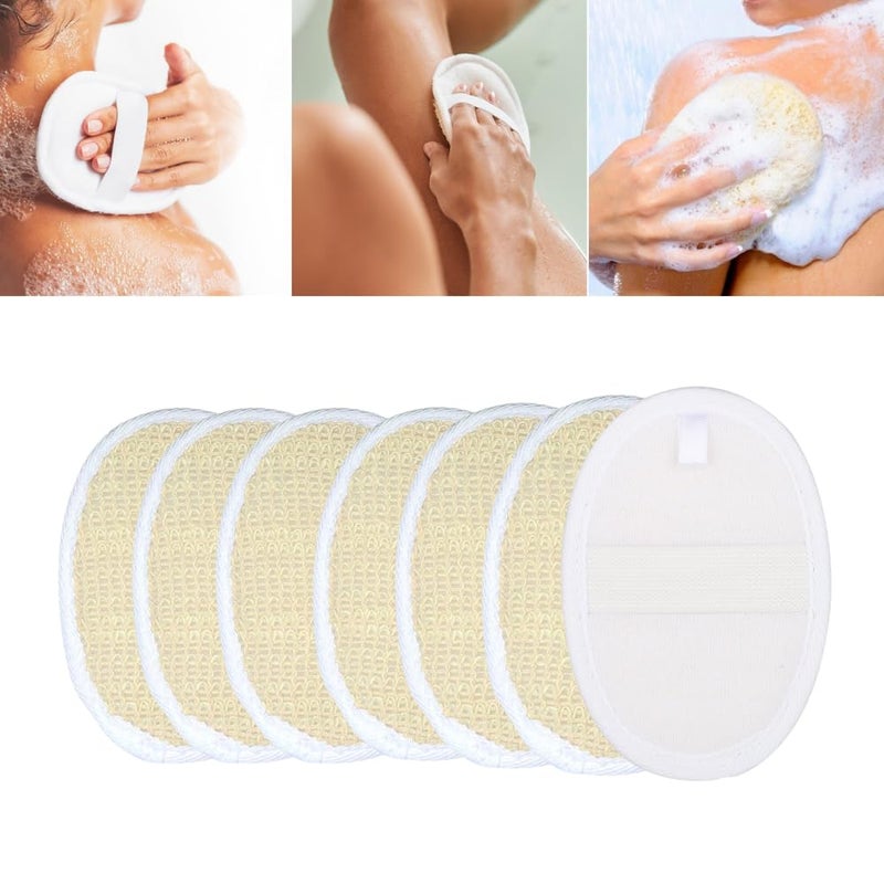 Nidy Exfoliating Loofah Pad Body Scrubber Bath Shower Loofah Sponge Pad Natural Exfoliating Scrubber Luffa Brush Close to Skin for Men Women Shower Bath and Spa Pack of 10 - Image 2