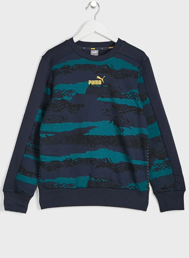 PUMA Alpha AOP Kids Sweatshirt
