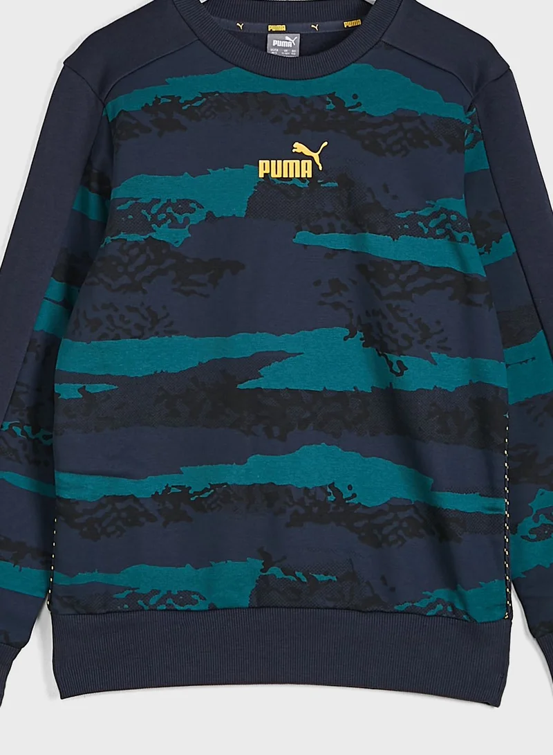 PUMA Alpha AOP Kids Sweatshirt