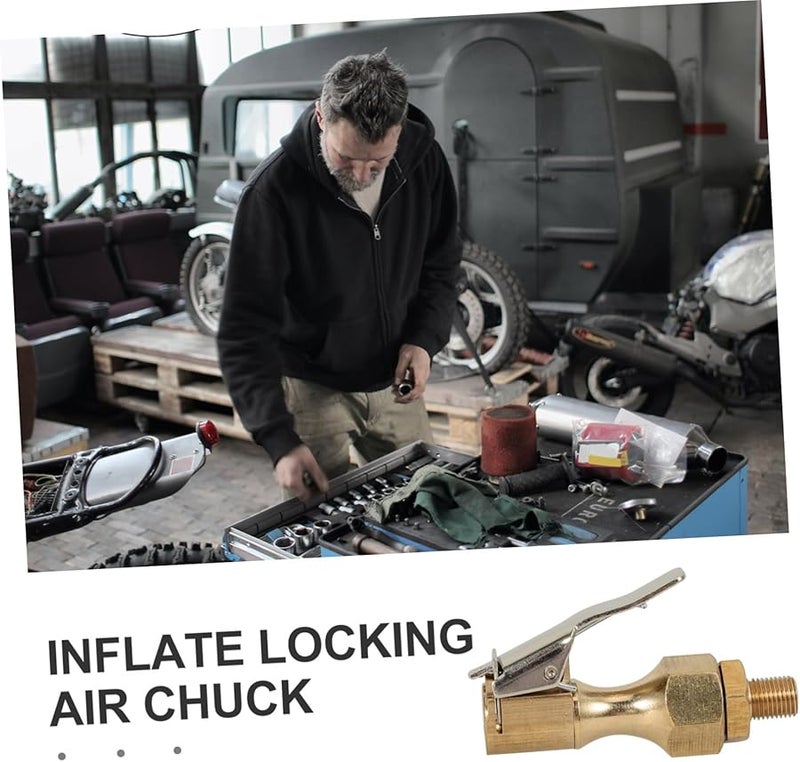 قطعتان من شاك الهواء السريع التوصيل لقفل شاك الهواء للإطارات السيارات وعربات التخييم - Image 3