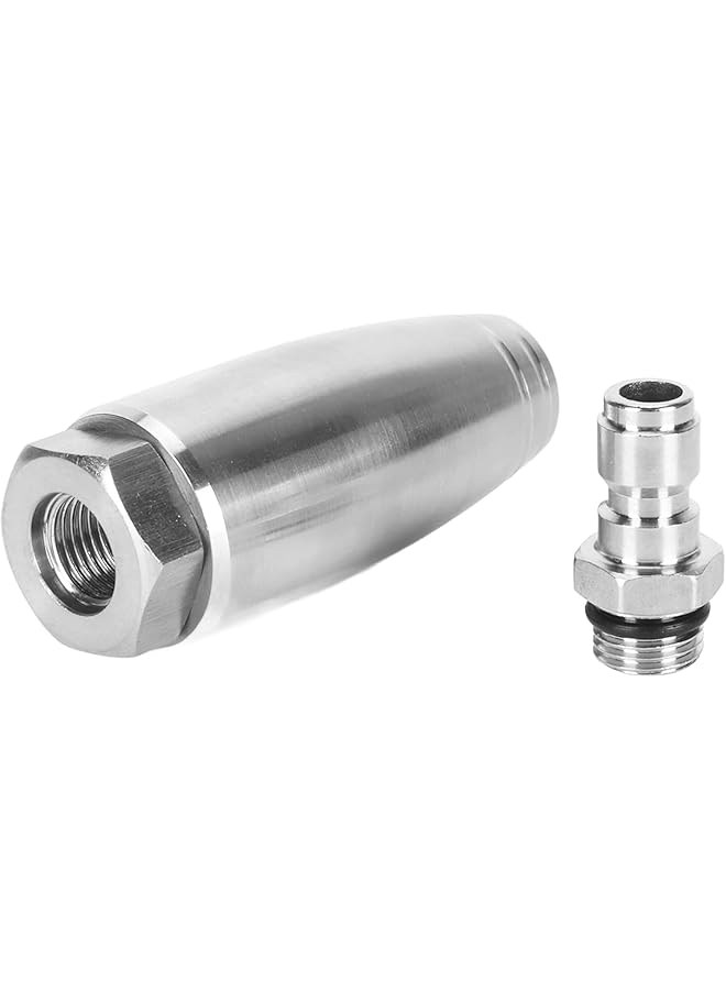 Generic Pressure Washer Rotary Turbo Nozzle, 350Bar Stainless Steel, 1/4 Inch Quick Connector - Heavy Duty Cleaning For Car, Driveway & Patio  - Image 2