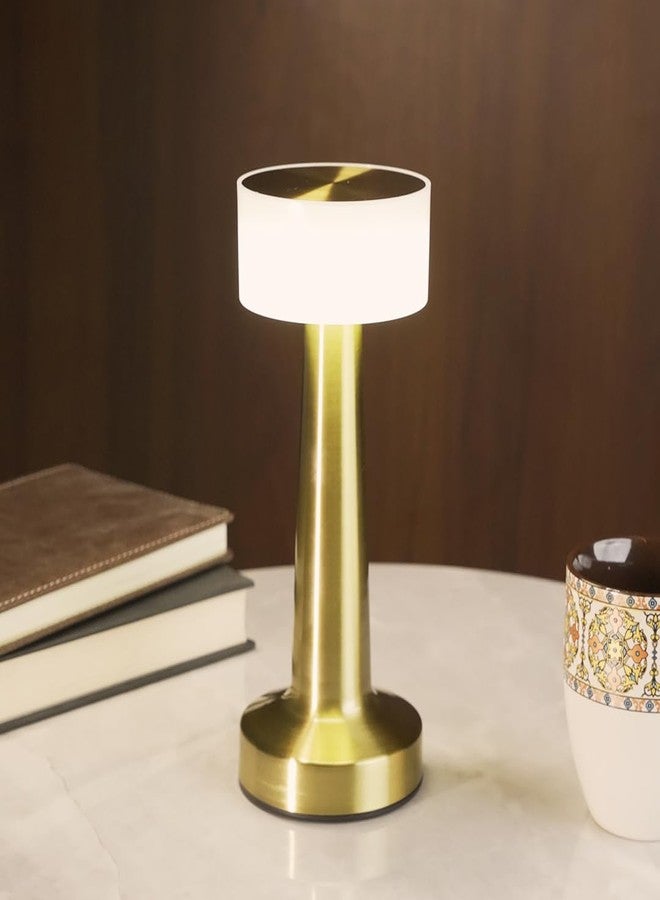 Chronos Firefly Cordless LED Table Lamp (Gold) - USB Rechargeable Portable Touch Control Dimmable 3 Light Color Tunable Table Lamp for Hotel, Cafe, Restaurant or Home for Bedside, Center or Dining - Image 2