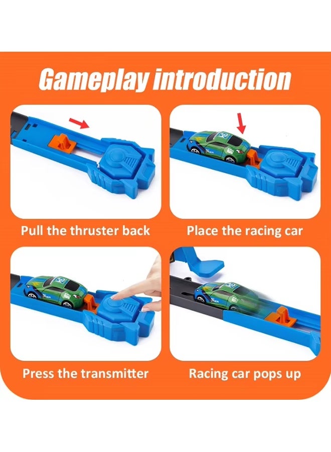 32 قطعة مجموعة سيارات ألعاب بالإطلاق على المسار سباق سيارات على المسار لشخصين لعبة مضمار DIY مجموعة سباقات السيارات على المسار ألعاب للأولاد - Image 5