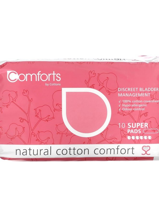 Natural Cotton Comfort Super 10 Pads