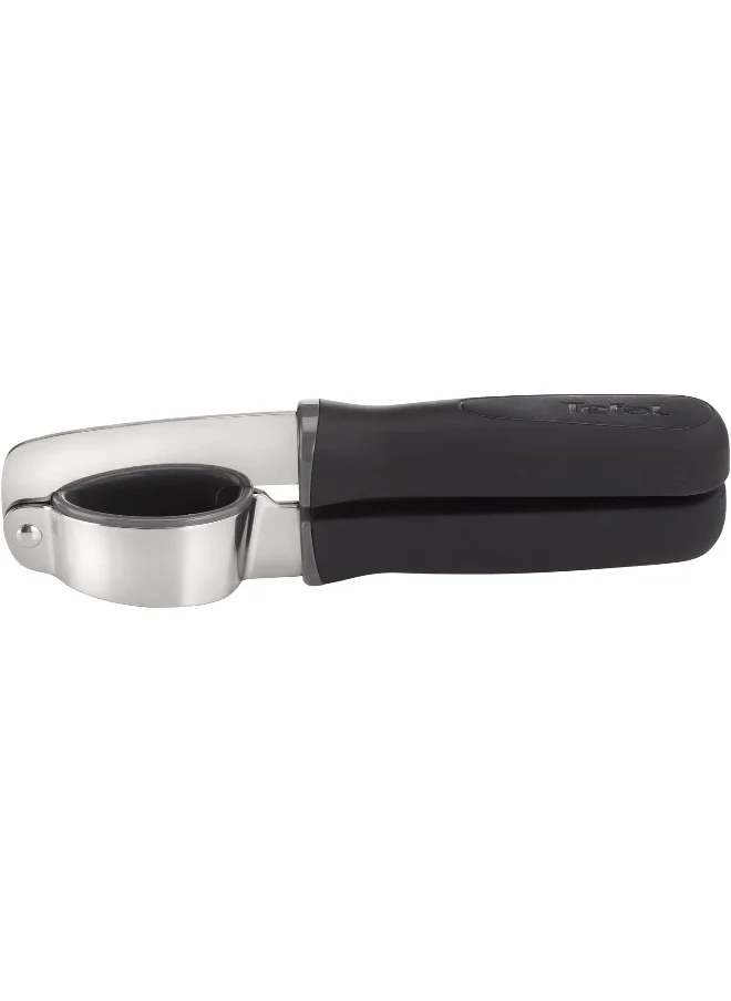 تيفال TEFAL Comfort Garlic Press | Kitchen Tool | High-Heat Resistance | Scratch-Free for Cookware | Dishwasher-Safe | Ergonomic Design | Black | Stainless Steel