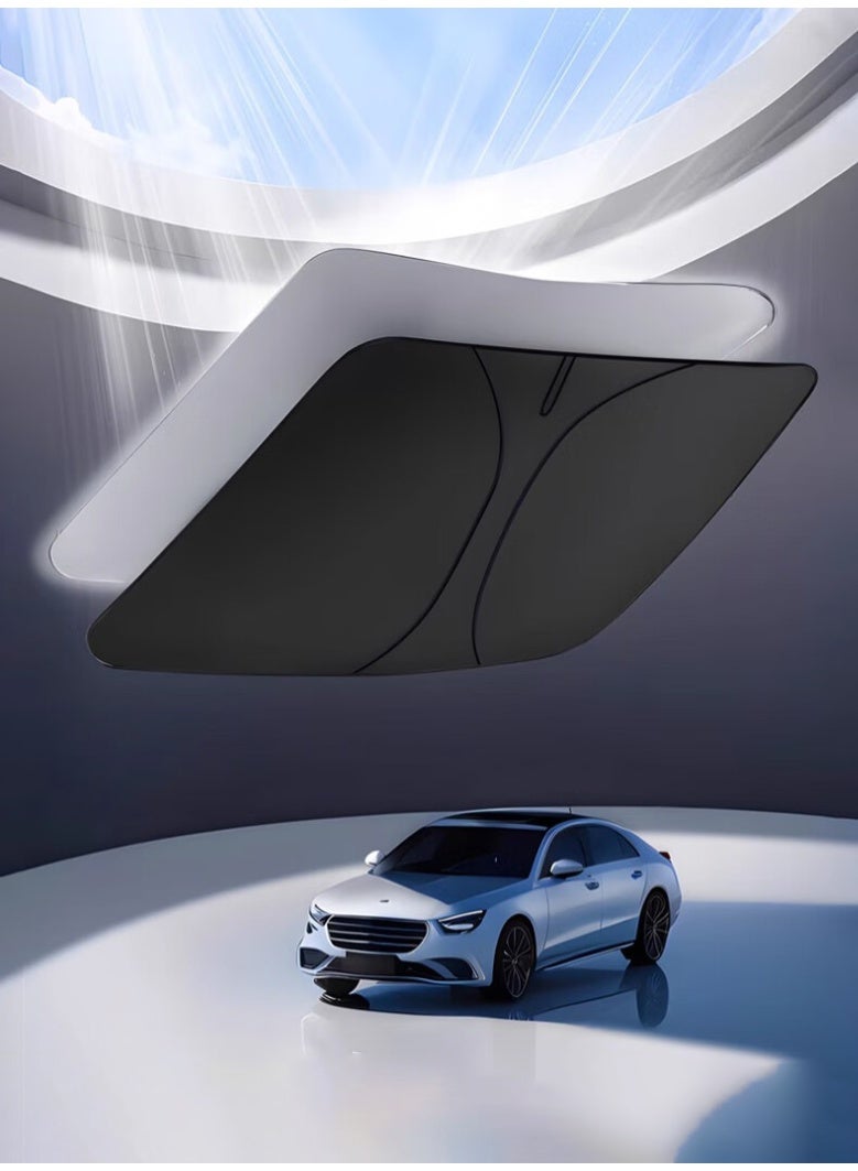 Car Sun Shade Windshield, Reflective Car Window Sun Shades for Ultimate Dashboard Protection, Foldable UV Rays and Heat Sun Visor Protector for Car Interior, Large1450x80cm - Image 1