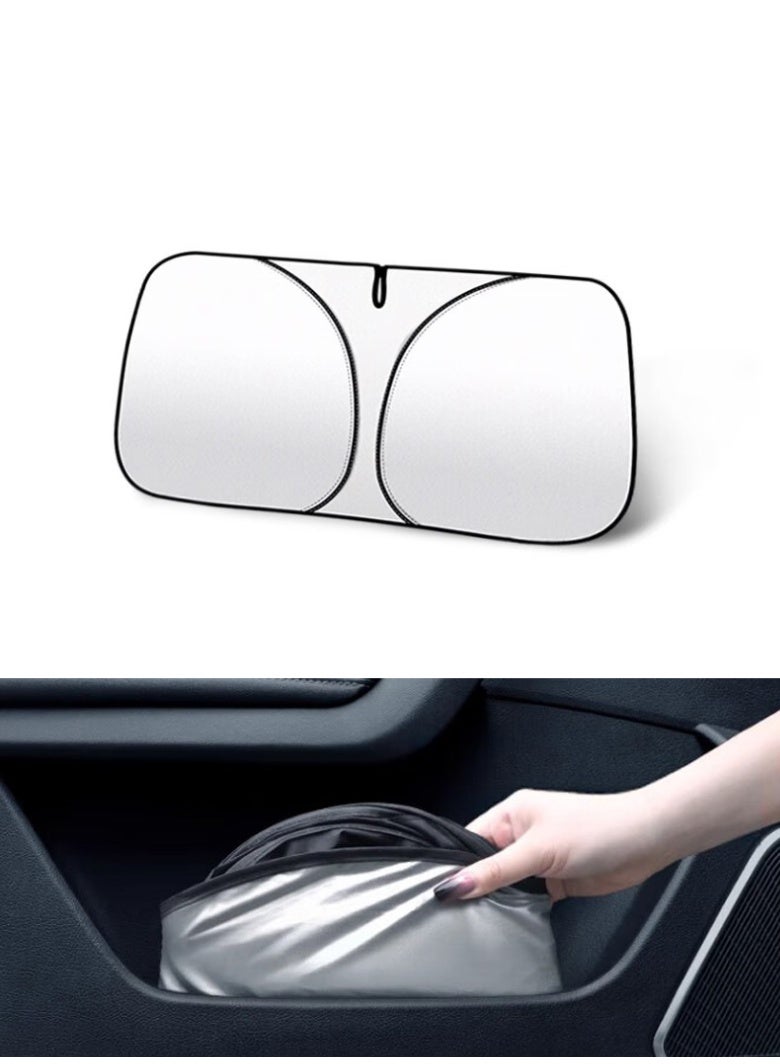 Car Sun Shade Windshield, Reflective Car Window Sun Shades for Ultimate Dashboard Protection, Foldable UV Rays and Heat Sun Visor Protector for Car Interior, Large1450x80cm - Image 5