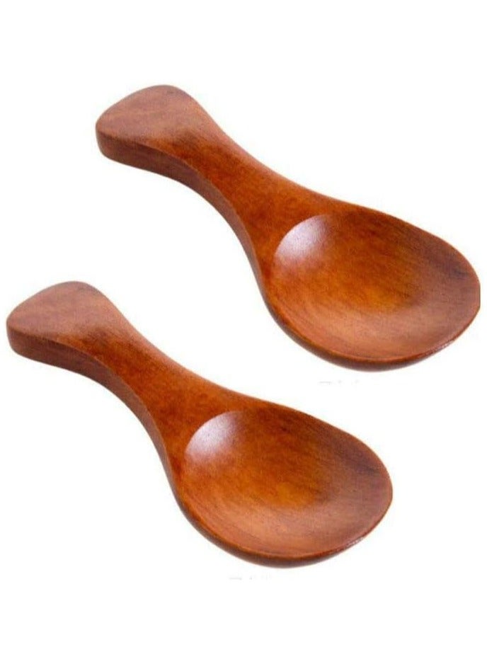 RATSAW 10 Pack Small Wooden Spoon for Cooking Kitchen Spoons Utensils Spoon Holder for Condiments - Image 3