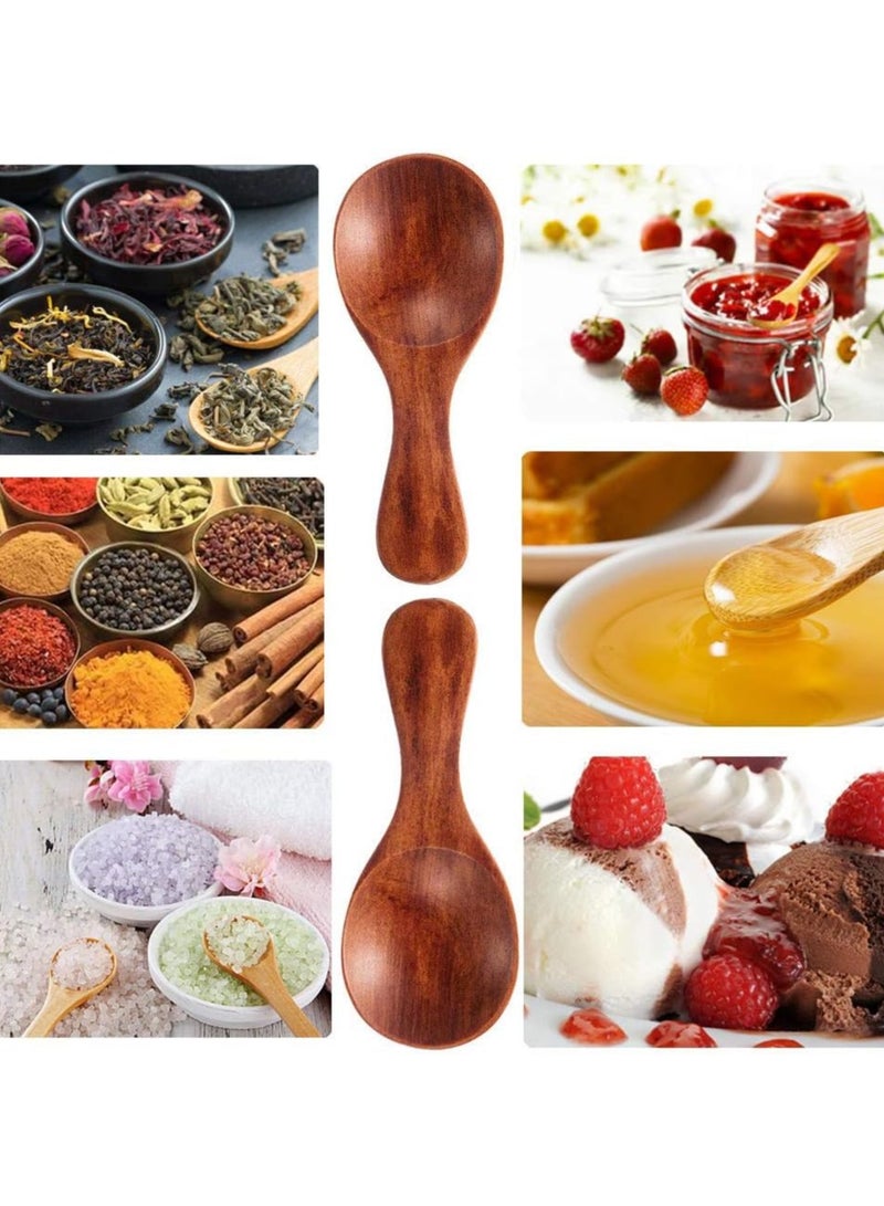 RATSAW 10 Pack Small Wooden Spoon for Cooking Kitchen Spoons Utensils Spoon Holder for Condiments - Image 4