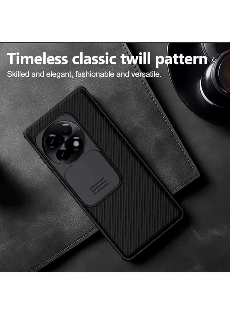 Aookay Compatible with OnePlus 13 Case, With Slide Cover Camera Lens Protection, TPU+PC Shockproof Bumper Back Cover, Slim Fit and Anti-Fingerprint Protective Phone Cover for OnePlus 13 (Black)  - Image 4