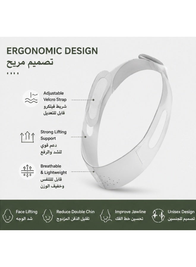 V-Line Face Lifting Slimming Band, Adjustable Breathable Facial Shaping Strap to Reduce Double Chin & Tighten Jawline - Image 4