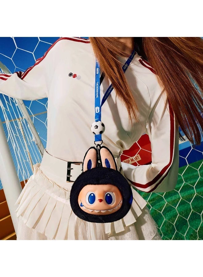 POP MART سلسلة الوحوش × FIFA - حبل بلاستيكي محشو، سلسلة مفاتيح برأس لابوبو اللطيف، قلادة كأس العالم FIFA 2026 للمفاتيح، الهواتف، حافظة البطاقات، هدية لعشاق الرياضة، المراهقين، البالغين - Image 2