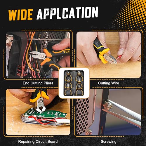 TOLSEN 6-Piece Mini Pliers Set, Needle Nose, Diagonal, Long Nose, Bent Nose, End Cutting and Combination Pliers for Making Crafts, Repair Electronic and Jewelry, with Pouch - Image 5