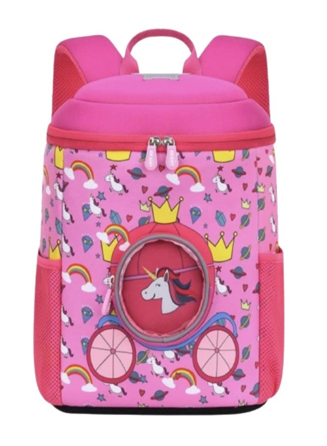 ADSON Cute 3D Unicorn Print Shoulder Bags for Kids, Cartoon Bags for Kids - School Bags for Preschooler, Small Bags for School, Picnic Travelling Bags For Boys & Girls(3D Unicorn Pink) - Image 1