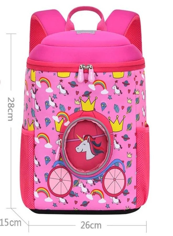 ADSON Cute 3D Unicorn Print Shoulder Bags for Kids, Cartoon Bags for Kids - School Bags for Preschooler, Small Bags for School, Picnic Travelling Bags For Boys & Girls(3D Unicorn Pink) - Image 3