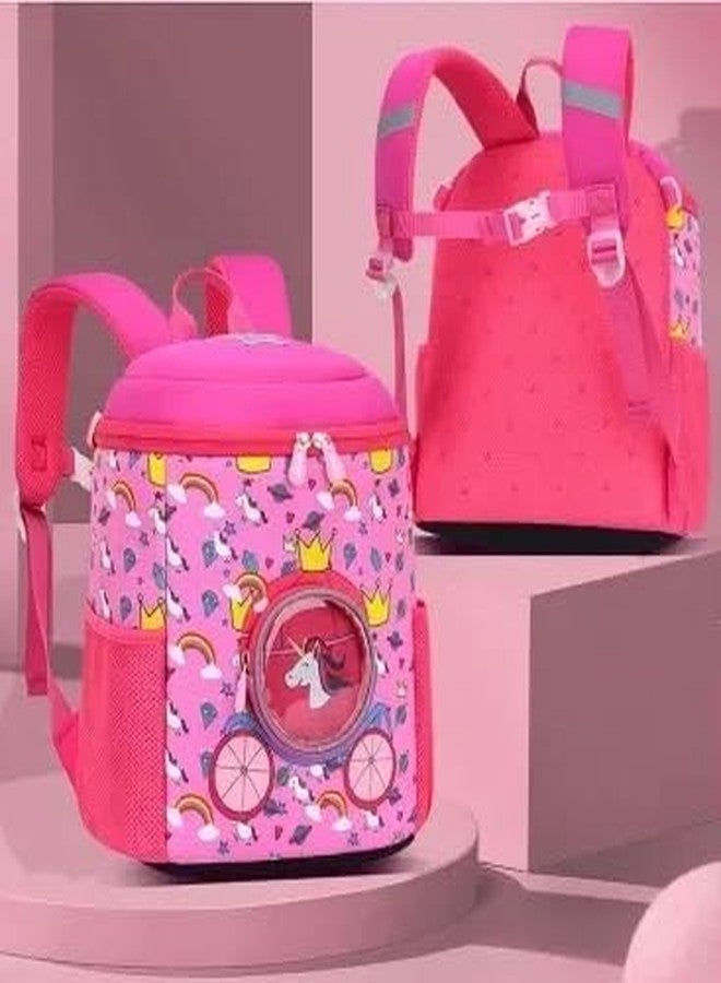 ADSON Cute 3D Unicorn Print Shoulder Bags for Kids, Cartoon Bags for Kids - School Bags for Preschooler, Small Bags for School, Picnic Travelling Bags For Boys & Girls(3D Unicorn Pink) - Image 2